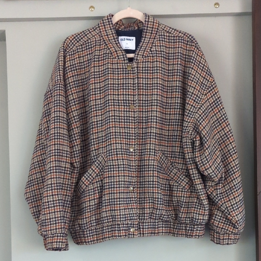 Old Navy Multicolor Houndstooth Jacket - image 1